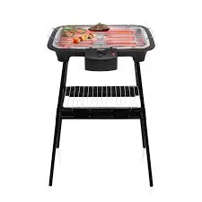 barbecue électrique, sur pied 70 cm, 2000 w, 38 x 22 cm